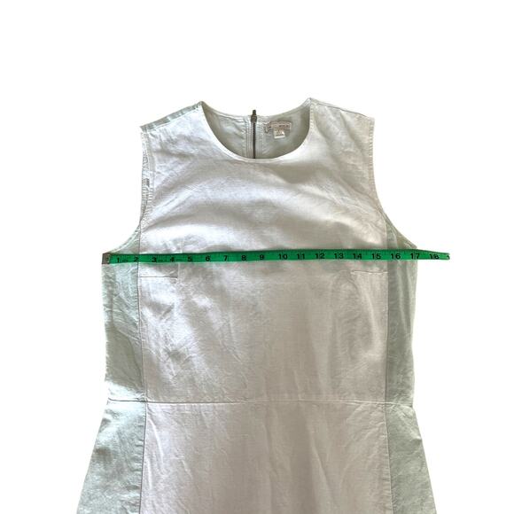 Gap Colorblock Linen Blend Tank Shift Dress White & Mint Size 4 - Picture 7 of 7